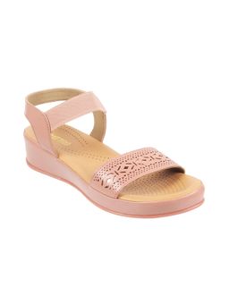 Metro - Womens Pink Flat SandalsMetro Women Pink Synthetic Self Design Sandals
