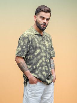 WROGN - Marble Tie And Dye Comfort Fit T-Shirt Olive