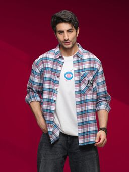 WROGN - Multi-Color Checks Collar Neck Casual Shirt