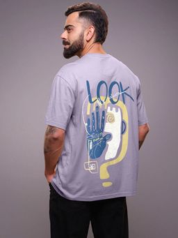 WROGN - Purple Printed Oversized Fit T-shirt