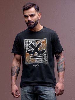 WROGN - Black Printed Slim Fit T-shirt