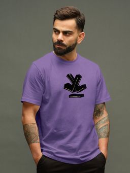 WROGN - Purple Solid Slim Fit T-shirt
