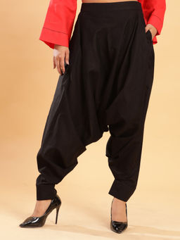 BohoJazz - Persian Style Linen Black Harem Pant