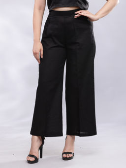 BohoJazz - Black Linen Cropped Trouser