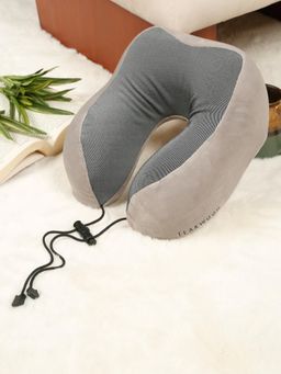 Teakwood - Leathers Unisex Grey Soft Foam U-Shaped Neck Pillow