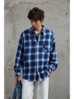 Weezy - Blue Checkered Flannel Overshirt