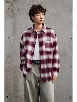 Weezy - Ox Blood Plaid Flannel Overshirt