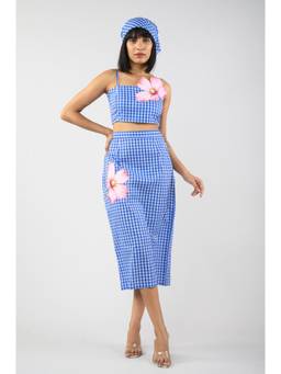 Weaving Cult - Blue Women Summer Bloom Co-Ord Set
