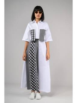 Weaving Cult - White Women Checkmate Co-Ord Set