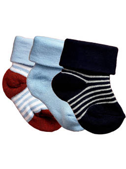 NEXT2SKIN - Baby Infants Soft Cotton Ankle Length Socks (Pack of 3)