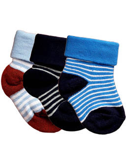 NEXT2SKIN - Baby Infants Soft Cotton Ankle Length Socks (Pack of 3)