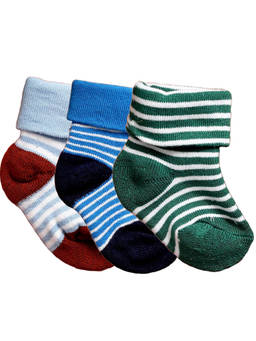 NEXT2SKIN - Baby Infants Soft Cotton Ankle Length Socks (Pack of 3)