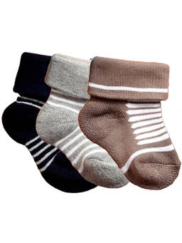 NEXT2SKIN - Baby Infants Soft Cotton Ankle Length Socks (Pack of 3)