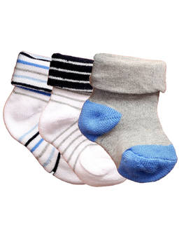 NEXT2SKIN - Baby Infants Soft Cotton Ankle Length Socks (Pack of 3)