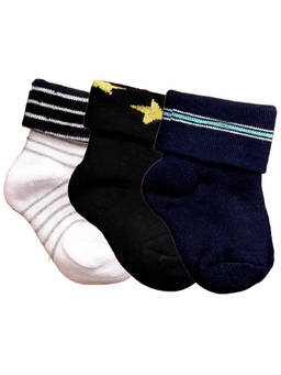 NEXT2SKIN - Baby Infants Soft Cotton Ankle Length Socks (Pack of 3)