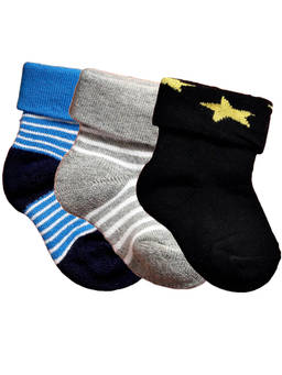 NEXT2SKIN - Baby Infants Soft Cotton Ankle Length Socks (Pack of 3)