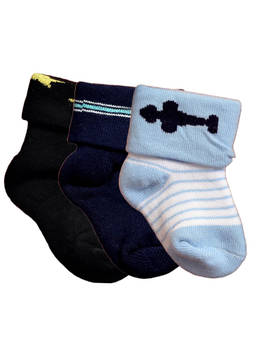 NEXT2SKIN - Baby Infants Soft Cotton Ankle Length Socks (Pack of 3)