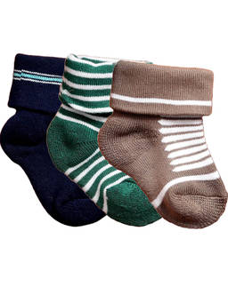 NEXT2SKIN - Baby Infants Soft Cotton Ankle Length Socks (Pack of 3)