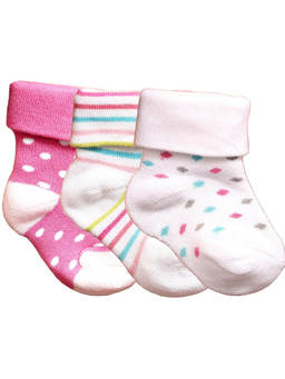 NEXT2SKIN - Baby Infants Soft Cotton Ankle Length Socks (Pack of 3)