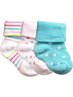 NEXT2SKIN - Baby Infants Soft Cotton Ankle Length Socks (Pack of 3)