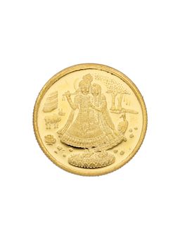 Sri Jagdamba Pearls - 22KT 916 2 gm Radha Krishna Gold Coin