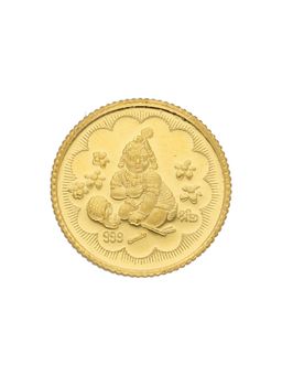 Sri Jagdamba Pearls - 22KT 916 2 gm Krishna Gold Coin