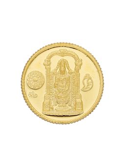 Sri Jagdamba Pearls - 24KT 999 5 gm Balaji Gold Coin