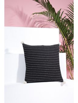 SAY - Black Cotton Cushion Cover (18x18 inches)