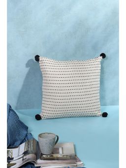 SAY - White Cotton Cushion Cover (18x18 inches)