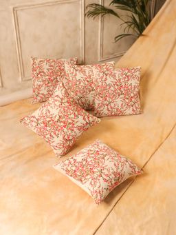 SAY - Pink Floral Velvet Cushion Cover