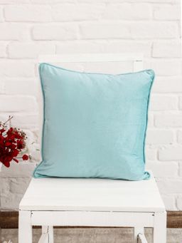 SAY - Blue Solid/Plain Velvet Cushion Cover