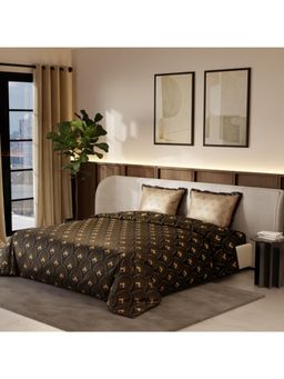 Stoa Paris - Brown Satin Comforter (King)