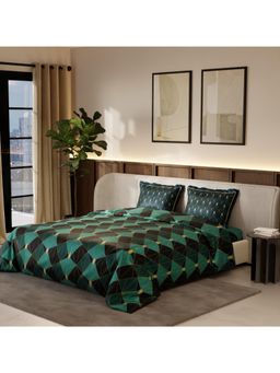 Stoa Paris - Green Satin Comforter (King)