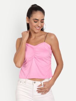 COLOR CAPITAL - Women Viscose Pink Solid Top