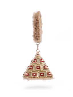 Shilpsutra - Ruby Royale Fur Gold Potli Bag