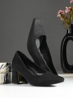 CARLO ROMANO - Suede Leather Black Color with Multi Color Interchangeable Heels Belly for Women