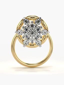 Valanova - Hallmarked 18K Yellow Gold and Certified Lab Grown Diamond 0.09cts Nose Ring (M)