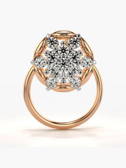 Valanova - Hallmarked 14K Rose Gold and Certified Lab Grown Diamond 0.09cts Nose Ring (M)