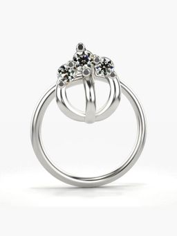 Valanova - Hallmarked 18K White Gold and Certified Lab Grown Diamond 0.03cts Nose Ring (M)