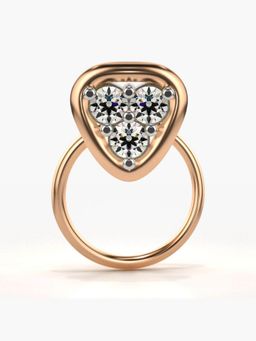 Valanova - Hallmarked 14K Rose Gold and Certified Lab Grown Diamond 0.11cts Nose Ring (M)