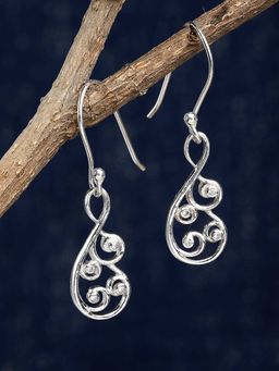 Karatcart - KUNUZ by Gold Plated American Diamond Studded 925 Sterling Silver Drop Earrings