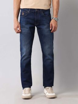 U.S. Polo Assn. Denim Co. - Mens Brandon Slim Fit Dark Blue Vintage Jeans