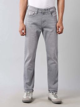 U.S. Polo Assn. Denim Co. - Mens Brandon Slim Fit Grey Solid Ultra Soft Jeans