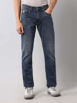 U.S. Polo Assn. Denim Co. - Mens Brandon Slim Fit Blue Vintage Jeans