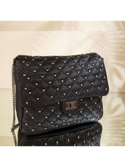 ABELARDO DE MODA - Aile Black Leather Sling Bag (S)