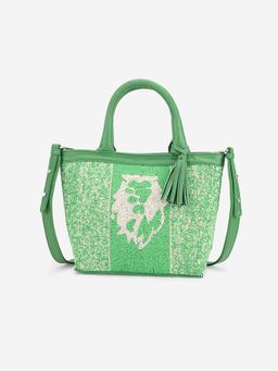 ABELARDO DE MODA - Helen Green Hand Woven Hand Bag (M)
