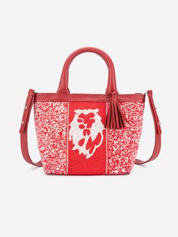ABELARDO DE MODA - Helen Red Hand Woven Hand Bag (M)