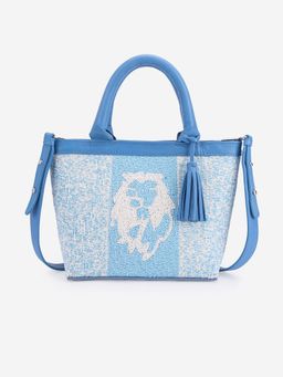 ABELARDO DE MODA - Helen Blue Hand Woven Hand Bag (M)
