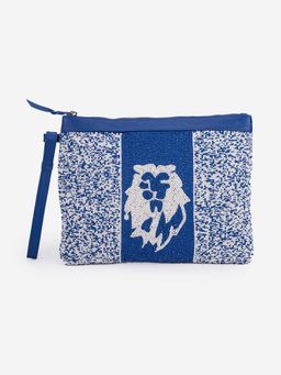 ABELARDO DE MODA - Luna Blue Hand Woven Pouch (M)