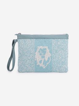 ABELARDO DE MODA - Luna Blue Hand Woven Pouch (M)